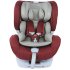 Автокресло "TOREGO" DRIVE JM05  (от 0 до 25 кг с системой ISOFIX) съемная база Красный/Лён