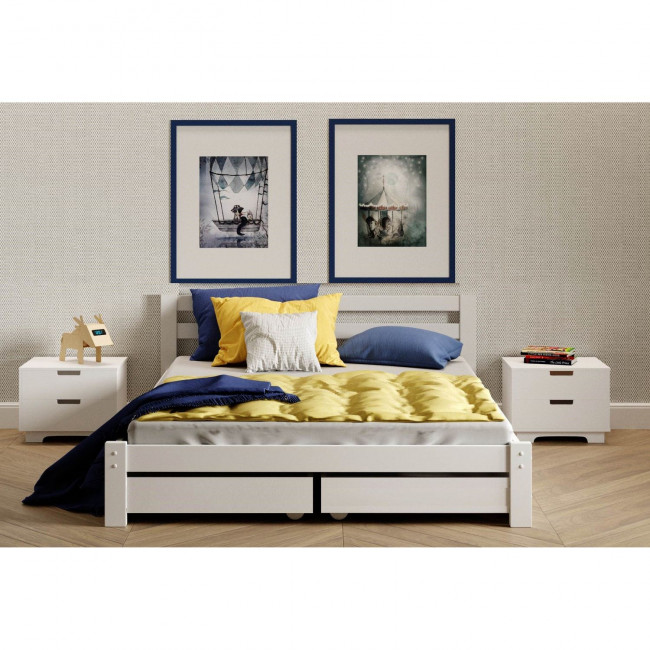 Двуспальная кровать Lotta-1 1200х2000 мм. белый