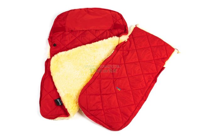 Детский меховой конверт из натуральной овчинки Ramili Baby Classic Red