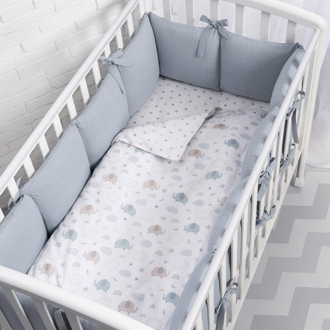 Бортик универсальный SOFT COTTON голубой