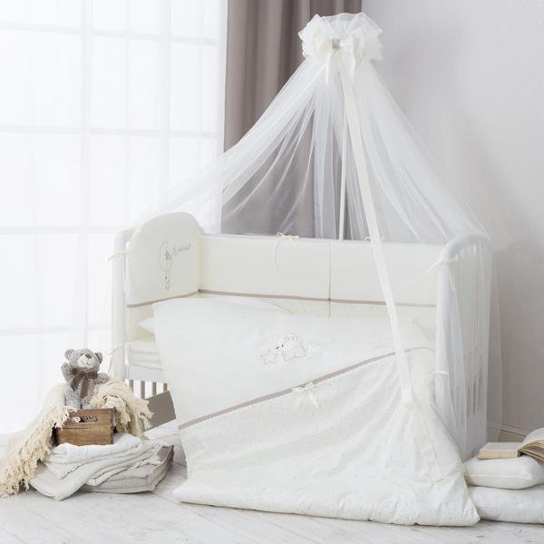 Комплект постельного белья "Le petit bebe", 6 пр, молочно-кофейный, Арт. ПБ6-01.5 Комплект постельного белья "Le petit bebe", 6 пр, молочно-кофейный, Арт. ПБ6-01.5