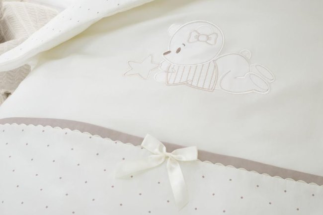 Комплект постельного белья "Le petit bebe", 6 пр, молочно-кофейный, Арт. ПБ6-01.5 Комплект постельного белья "Le petit bebe", 6 пр, молочно-кофейный, Арт. ПБ6-01.5