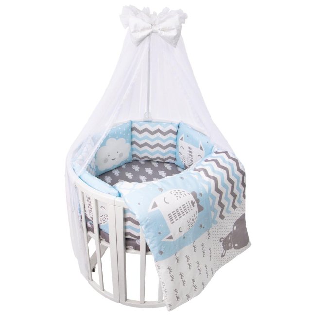 Комплект в кроватку универсальный 17 пр. «BABY BOO BLUE» Комплект в кроватку универсальный 17 пр. «BABY BOO BLUE»